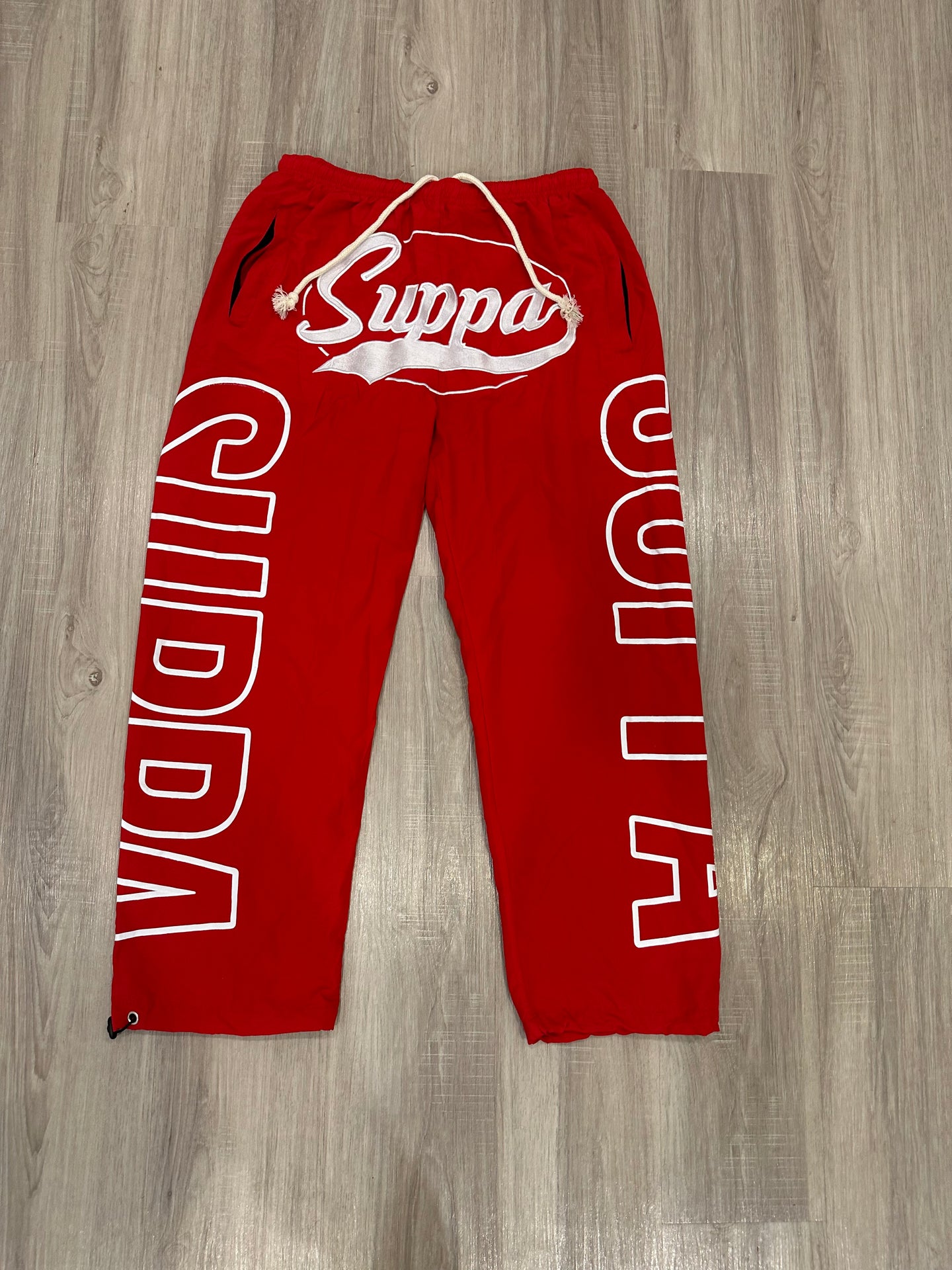 Suppa Red Nylon Pants